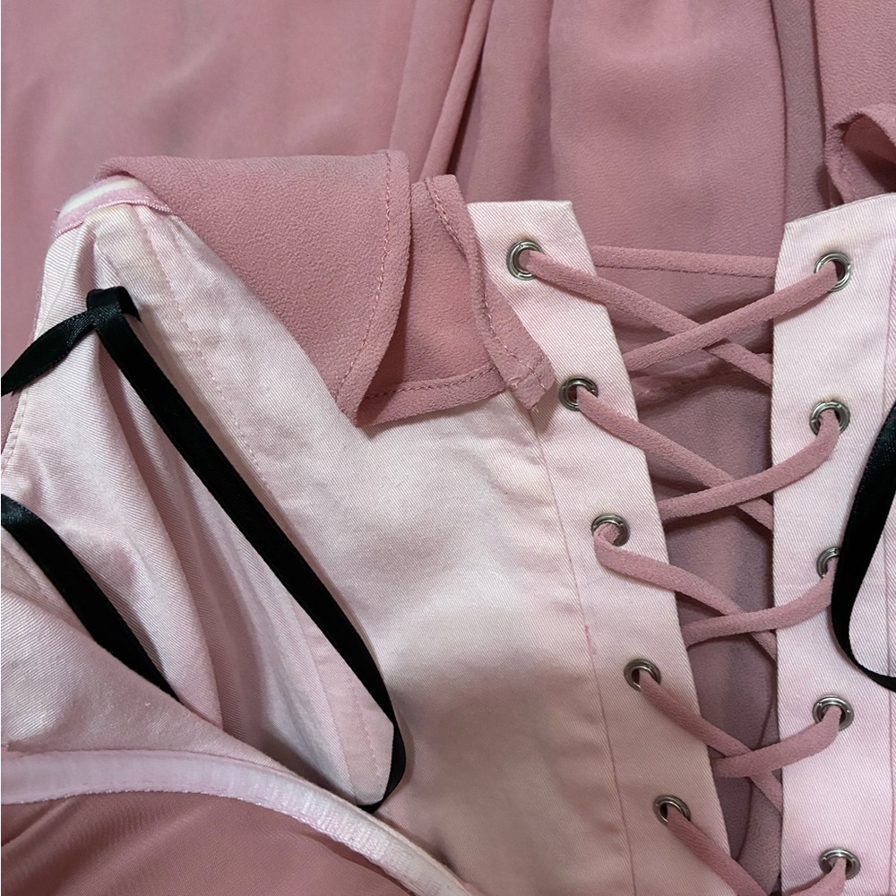 Moments Like This Gown in Pink X Revolve - Picture 5 of 8